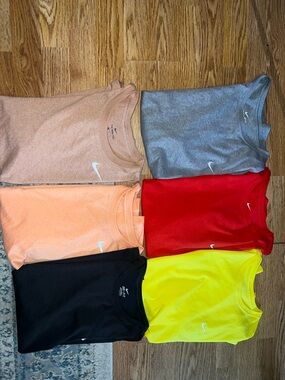 Nike Dri-FIT Short Sleeve Tee Pack - Red, Yellow, Black, Gray, Peach, Orange